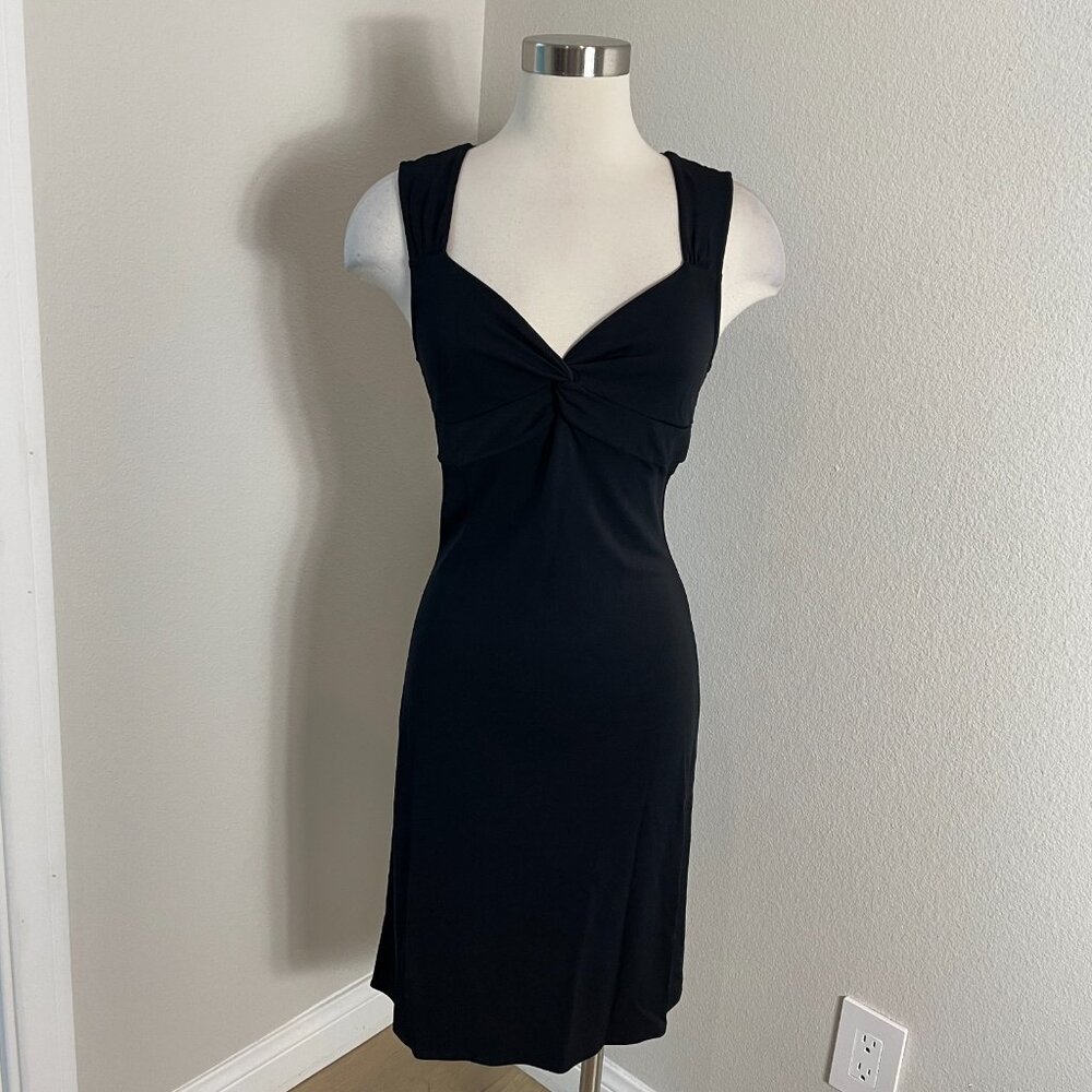 Y2K LOFT Womens 8 Petite Black Empire Waist Sheath‎ Stretch Dress Sleeveless
